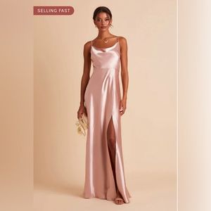 NWT - Birdy Grey Lisa Dress - Rose Gold Satin - Size M